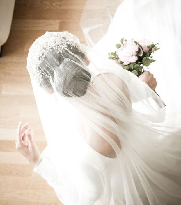 Bruid en bruidsmeisjes